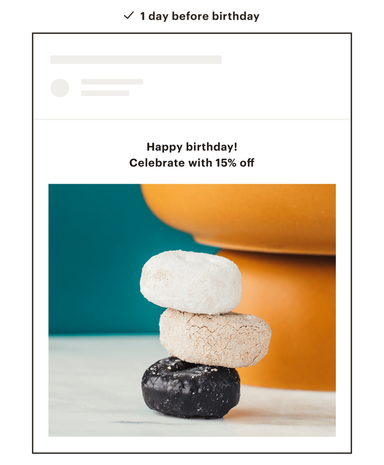 An example of a Mailchimp email featuring some decorative vases